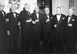 [A group of men at The Honourable E.W. Hamber's birthday dinner]