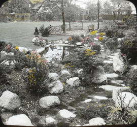 [A rock garden and pond]