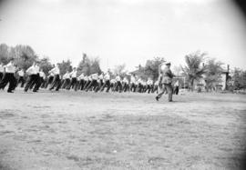 [Airforce cadets doing calisthenics]