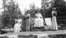 [The first May Queen and her attendants]