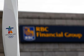 Day 18 The Torch outside  of a RBC location in North Sidney, Nova Scotia
