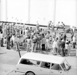 [A preview of the] International Circus [in the Shoppers Drug Mart parking lot in Kerrisdale]