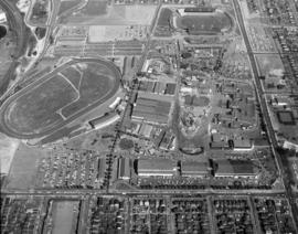 Aerial view of P.N.E. grounds and surrounding area