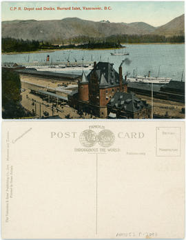 C.P.R. Depot and docks, Burrard Inlet, Vancouver, B.C.