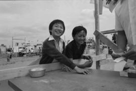 Children and Chinese Cultural Centre volunteers at Mid-Summer Festival at Strathcona Community Ce...