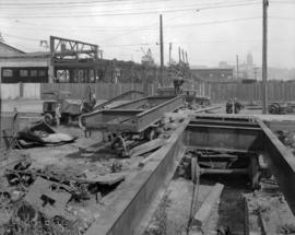 Anglo Canadian Warehouse Company Trucks (opposite Coquitlam Shipyards)