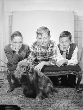 [Portrait of] three boys : Bob Coltman, Stanley Dunster, Robert Grant