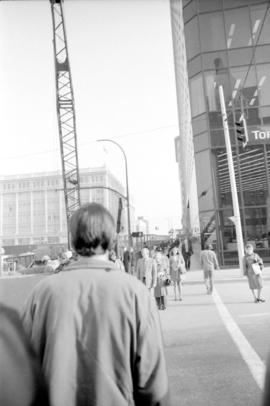 Crosswalk on W. Georgia Street across Howe Street