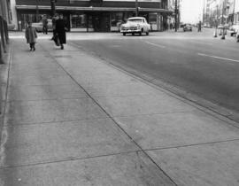 [View of 100 block West Cordova Street at Cambie Street - looking west]