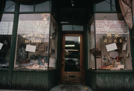 Exterior of Wing Hing Dry Goods, unit block East Pender