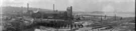 [Chew Shingle Co. Ltd. Mill and booming grounds, southside of False Creek]