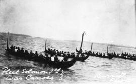 Fleet [of] Solomon Island War Canoes