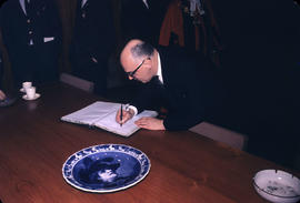 City Hall; Drapeau signing register.