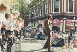 Performance on stage in Gastown