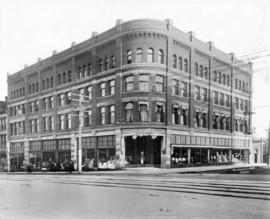 [Exterior of the Hudson's Bay Store on the northeast corner of Granville Street and Georgia Street]