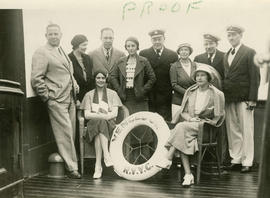 The Hambers and guests aboard the Vencedor