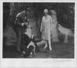 Aldyen and Eric Hamber with English Springer Spaniels