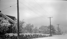 [View of Major Matthews' house at 1158 Arbutus Street on Jan. 26, 1954]