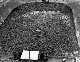 Large crowd in Empire Stadium for outdoor concert