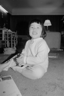 Young girl in a living room