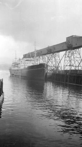 [M.S. "Europa" at dock]