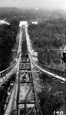 [Lion's Gate bridge construction]