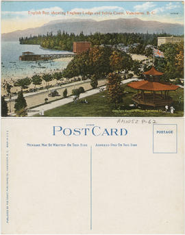 English Bay, showing Englesea Lodge and Sylvia Court, Vancouver, B.C.