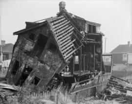 Fire damaged house at 956 East 15th Avenue