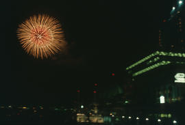 Centennial firework display at Canada Place