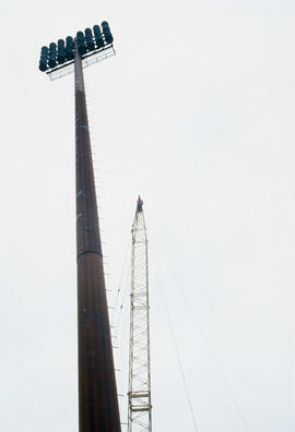 Erecting lights at Nat Bailey [27 of 29]