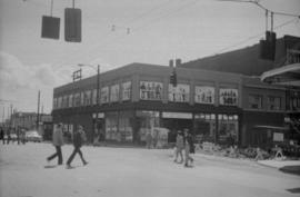 [Southeast corner of intersection of Granville and Robson Street]