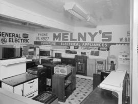 Melny's Furniture [and appliances] booth [at P.N.E.]