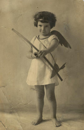 Unidentified girl in a cherub dance costume