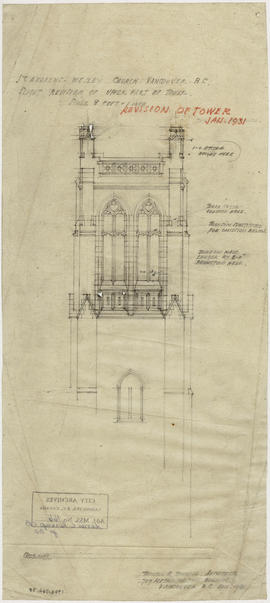 Revision of upper part of the tower