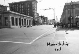 Main and Hastings [Streets looking] east