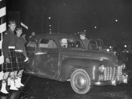 [District Chief Wilson Faulkner after collision to Vancouver Fire Department automobile Shop 91]