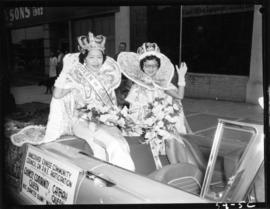 Chinese Community Queen and Cathay Queen in Vancouver Chinese Community Council on P.N.E. Partici...