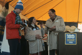 Group on stage at Polar Bear Swim