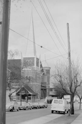 [North view down Quebec Street of the Evangelistic Tabernacle]