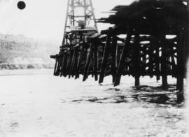 View from base of timber trestle : May 20, 1924