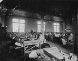 Stettler Cigar Factory Ltd., interior view showing cigar makers