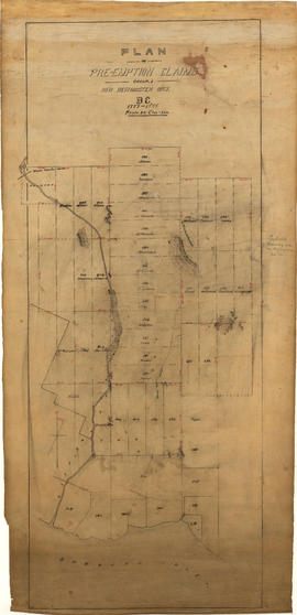 Plan of pre-emption claims, group 1, New Westminster District B.C., 1887-1888