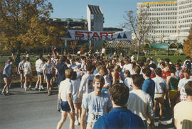 Arts 20 Relay Race participants at U.B.C. starting line