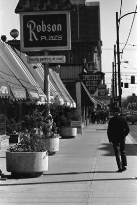 Sidewalk outside Robson Plaza