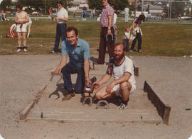 Annual picnic - horseshoes winners H. Hardie & D. Wallbank