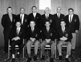 A.N.A.F. Vets Pompier Club No. 314, Burnaby (Firefighters Club) [Group portrait of Amy, Navy and ...