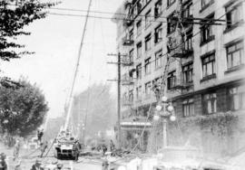 Vancouver Fire Department fighting an apartment fire