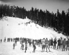 Skiing on Grouse Mountain