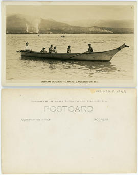 Indian dug-out canoe, Vancouver, B.C.