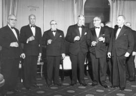 [A group of men at The Honourable E.W. Hamber's birthday dinner]